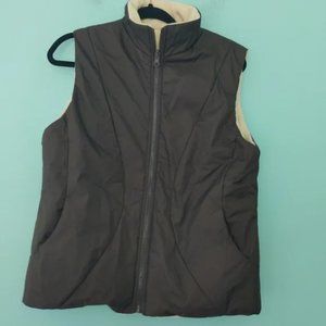 Canyon Creek Reversible Brown and Cream Vest Medium